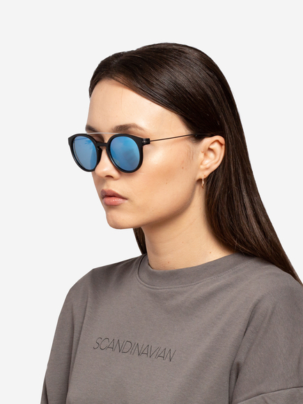 Stylové sluneční dámské modré brýle