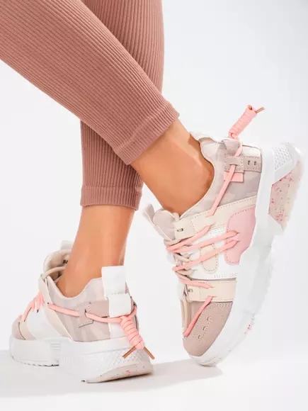 Dámské růžové sneakersy Shelovet se zatahovaním