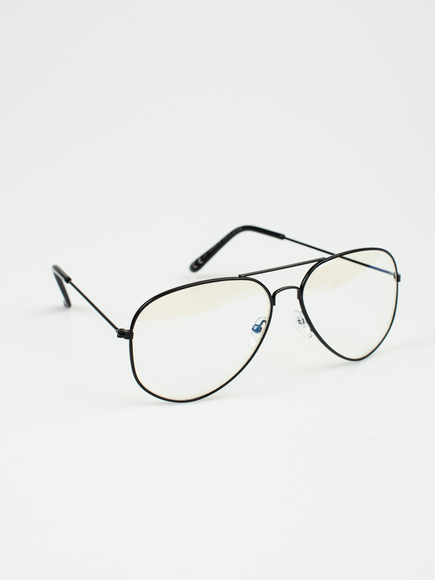 Dizajnové brýle bez dioptrií s černým rámem