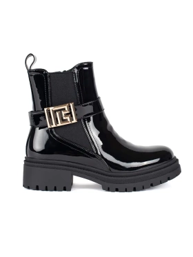 Lakované dámské černé štibletky