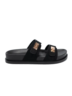 Nazouváky na platformě se zlatými ozdobami