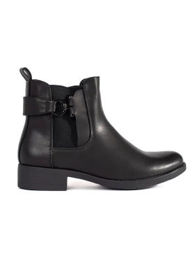 Klasické černé štibletky na plochém podpatku