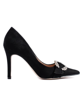 Dámské černé lodičky na vysokém podpatku