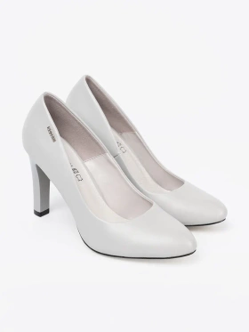 Šedé klasické lodičky na vysokém podpatku