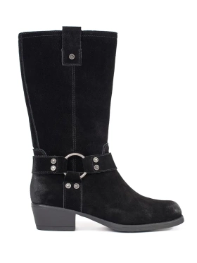 Černé kožené dámské kovbojky Sergio Leone