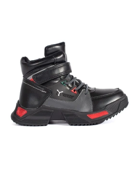 Černé zateplené chlapecké kotníkové boty