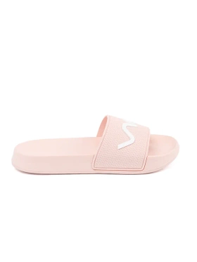 Růžové nazouváky s nápisem