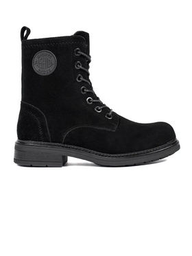 Černé dámské workery z přírodní kůže nubuk Sergio Leone