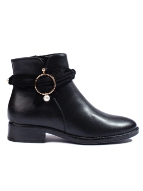 Dámské kotníkové boty na plochém podpatku