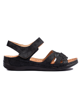 Modré lehké dámské sandály na nízkém klínku