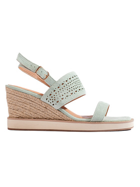 Zelené dámské sandály na klínku