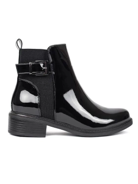 Lakované černé dámské štibletky