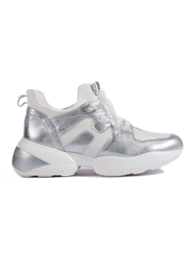 BÍLO-STŘÍBRNÉ SNEAKERSY