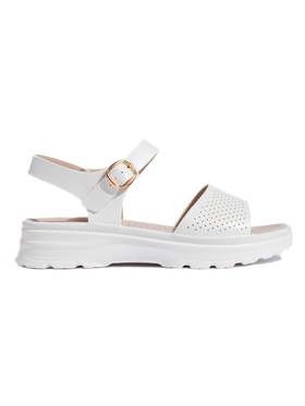 Pohodlné bílé dámské sandály
