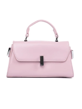 Růžová malá kabelka s popruhem i s uchem