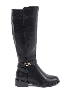 Klasické dámské kozačky na plochém podpatku